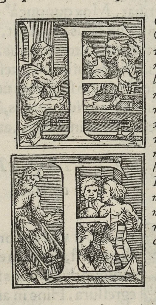 An illustration from Andreae Vesalii,... de Humani corporis fabrica libri septem..., 1543, leaf 452