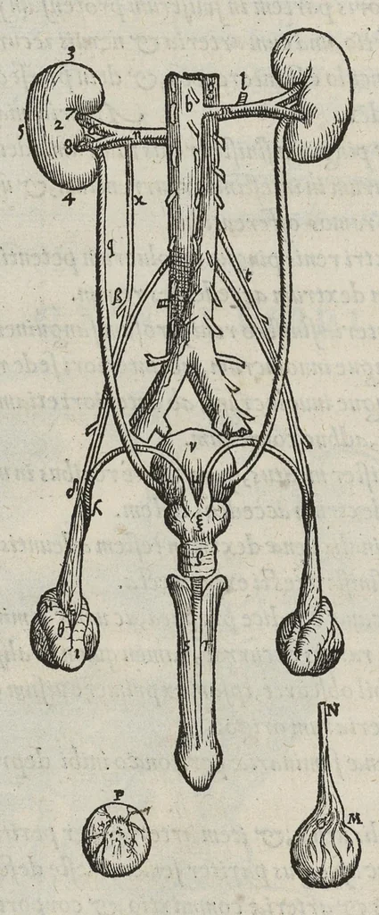 An illustration from Andreae Vesalii,... de Humani corporis fabrica libri septem..., 1543, leaf 497