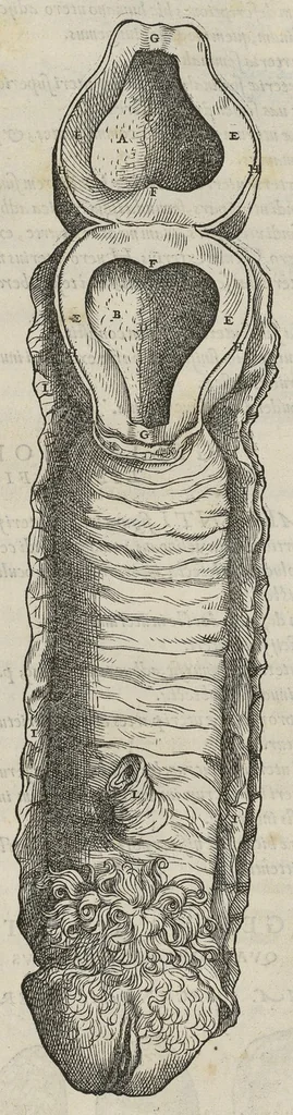 An illustration from Andreae Vesalii,... de Humani corporis fabrica libri septem..., 1543, leaf 504