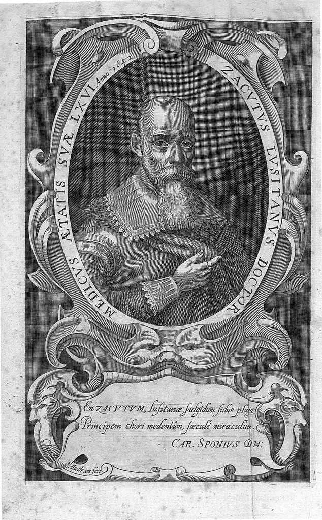 An illustration from Zacuti Lusitani, medici et philosophi praestantissimi, Operum Tomus primus,…, 1649, leaf 1