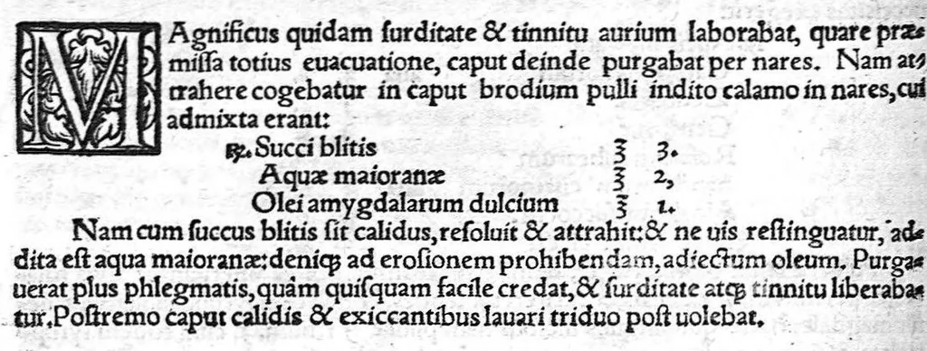 An illustration from Ioannis Baptistae Montani veronensis. Medici per universam europam celeberrimi, et in clarissima patavina Academiea summa cum laude publici olim ac ordinarij professoris consilia medica omnia, quae ullibi extant, 1559, leaf 142