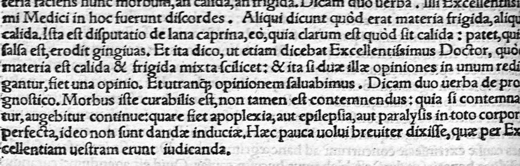An illustration from Ioannis Baptistae Montani veronensis. Medici per universam europam celeberrimi, et in clarissima patavina Academiea summa cum laude publici olim ac ordinarij professoris consilia medica omnia, quae ullibi extant, 1559, leaf 86