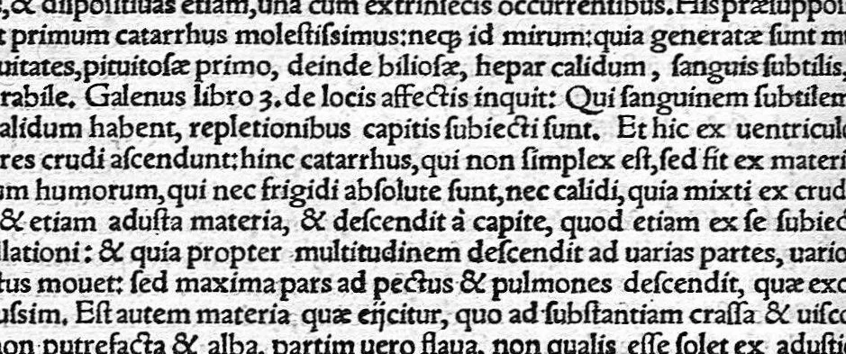 An illustration from Ioannis Baptistae Montani veronensis. Medici et publici in Academia patavina olim professoris. De febribus consilia omnia, 1559, leaf 46