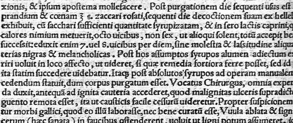 An illustration from Ioannis Baptistae Montani Veronensis, Medici et publici in Academia patavina olim professoris. Chirurgica consilia, 1559, leaf 16