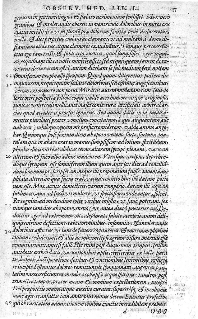 An illustration from Observationum medicinalium libri sex, 1573, leaf 58
