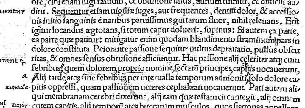 An illustration from Caelii Aureliani siccensis tardarum passionum libri V / Oribasii euporiston libri III, medicinae compendium liber I, curationum liber I, trochiscorum confect liber I, 1529, leaf 27