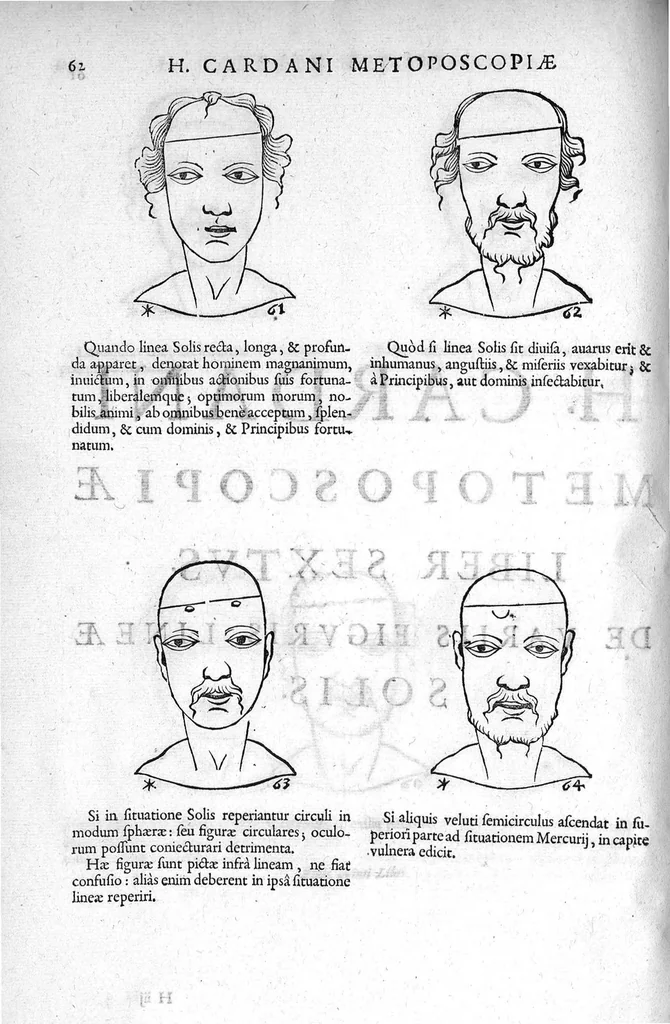 An illustration from Metoposcopia liber tredecim, et octingentis faciei humanae eiconibus complexa : cui accessit melampodis de naevis corporis tractatus, graece et latine nunc primum editus, 1658, leaf 77