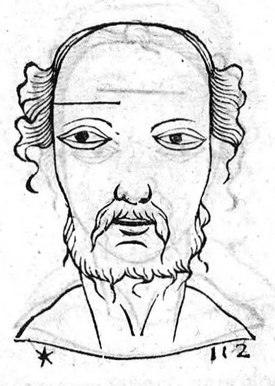 An illustration from Metoposcopia liber tredecim, et octingentis faciei humanae eiconibus complexa : cui accessit melampodis de naevis corporis tractatus, graece et latine nunc primum editus, 1658, leaf 94