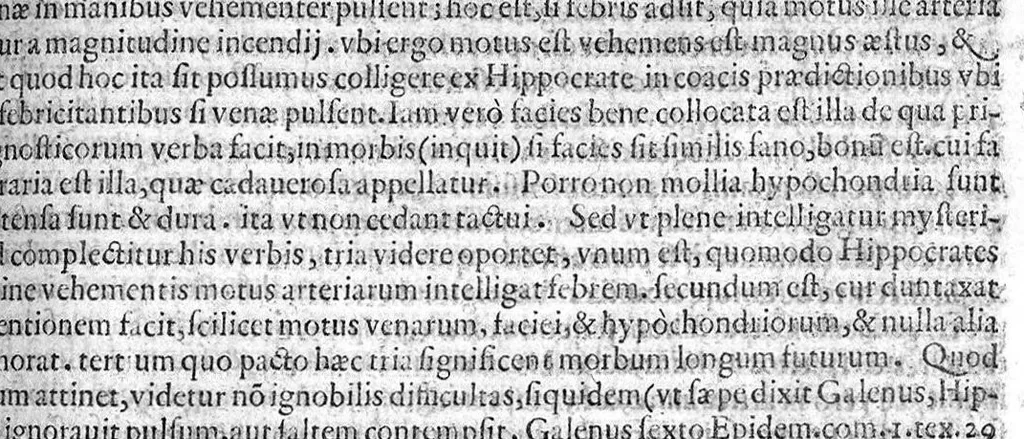 An illustration from Hieronymi Mercurali ... In secundum lib[rum] Epid[emiorum] Hipp[ocratis] praelectiones Bononienses, 1626, leaf 284