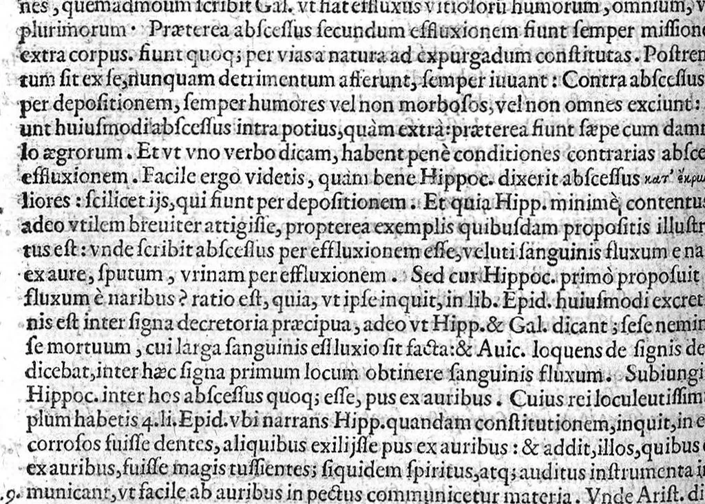 An illustration from Hieronymi Mercurali ... In secundum lib[rum] Epid[emiorum] Hipp[ocratis] praelectiones Bononienses, 1626, leaf 47