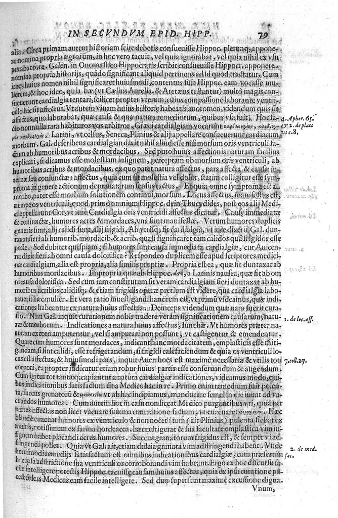 An illustration from Hieronymi Mercurali ... In secundum lib[rum] Epid[emiorum] Hipp[ocratis] praelectiones Bononienses, 1626, leaf 82