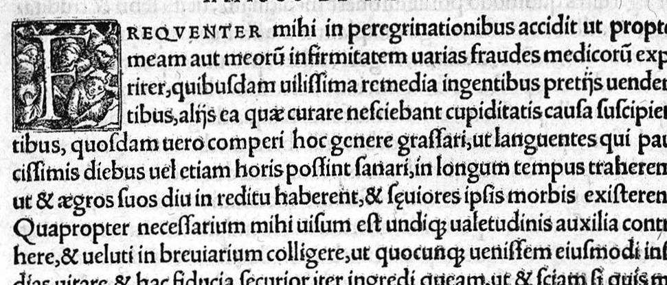An illustration from Marcelli viri illustris de Medicamentis empiricis, physicis, ac rationabilibus Liber, ante mille ac ducentos plus minus annos scriptus, jam primum in lucem emergens, et suae integritati plersique locis restitutus, Per Janum Cornarium Medicum, Physicum Northusenem, 1536, leaf 21