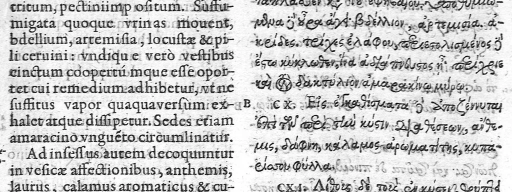 An illustration from Iani Antonii Saraceni lugdunaei scholia in Dioscoridis de materia medica libros V. et eiusdem de Venenis Lib. II. / Pedacii Dioscoridis Anazarbei de facile parabilibus tam simplicibus quam compositis medicamentis, ad Andromanchum libri duo, 1598, leaf 266