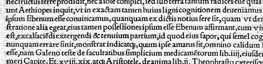 An illustration from Index Dioscoridis. En, candide lector, Historiales Dioscoridis campi, exegemataque simplicium, atque eorundem collationes cum his quae in officinis habentur... Joanne Roderico Castelli albi Lusitano auctore, 1536, leaf 57