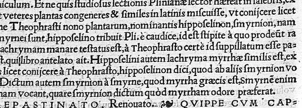 An illustration from In Omnes C. Plinii Secvndi Natvralis Historiæ Argvtissimi Scriptoris libros, Stephani Aquæi Bituricensis, viri Equestris, Commentaria, 1530, leaf 530
