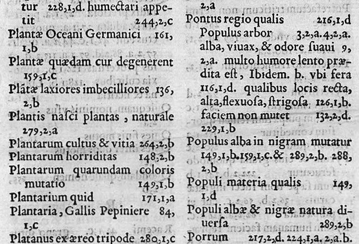 An illustration from Iulii Caesaris Scaligeri viri clariss. Commentarii, et animadversiones, in sex libros de causis plantarum Theophrasti, 1566, leaf 422