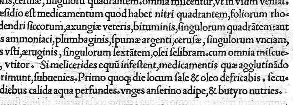 An illustration from Veterinariae medicinae libri II Johanne Ruellio suessionensi interprete., 1530, leaf 177