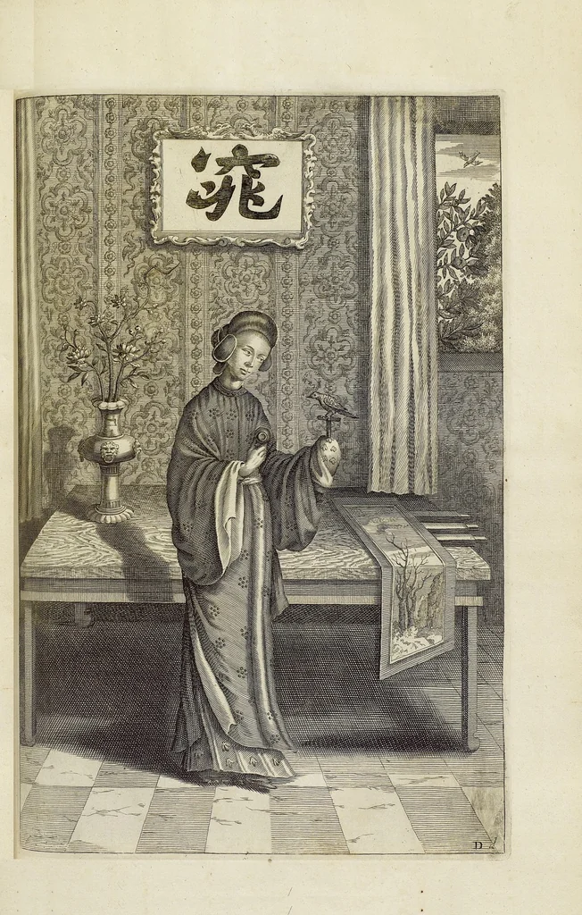 An illustration from Athanasii Kircheri e Soc. Jesu China monumentis, qua sacris qua profanis, nec non variis naturæ & artis spectaculis, aliarumque rerum memorabilium argumentis illustrata, auspiciis Leopoldi Primi, Roman. imper semper Augusti, 1667, leaf 158