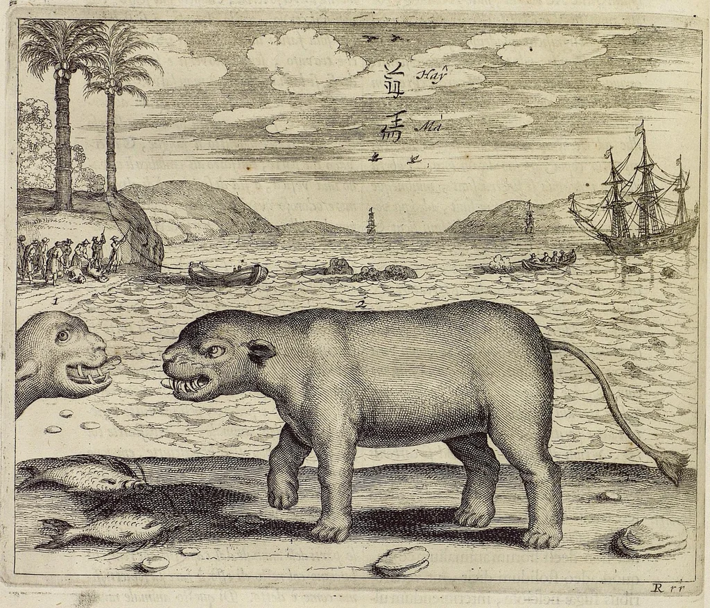 An illustration from Athanasii Kircheri e Soc. Jesu China monumentis, qua sacris qua profanis, nec non variis naturæ & artis spectaculis, aliarumque rerum memorabilium argumentis illustrata, auspiciis Leopoldi Primi, Roman. imper semper Augusti, 1667, leaf 258