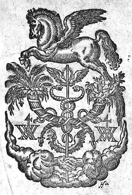 An illustration from Theophrasti Eresii, peripateticorum post Aristotelem principis, Pleraque : antehac Latine nunquam, nunc Graece & Latine simul edita. Interpretibus, Daniele Furlano Cretensi, Adriano Turnebo. Accesserunt, Liber de innato spiritu, Aristoteli attributus, & Danielis Furlani Uberes ad omnia Commentarii : Ex Bibliotheca Ioan. Vincentii Pinelli, 1605, leaf 0