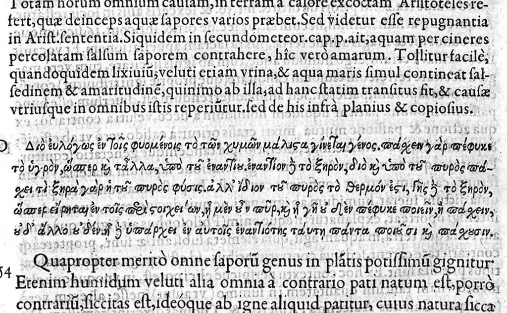 An illustration from Simonis Simonii,... In librum Aristotelis : Peri tôn aisthêtêriôn kai tôn aisthêtôn , hoc est : de Sensuum instrumentis et de his quae sub sensum cadunt, commentarius unus. Ejusdem in librum Arist. : peri Mnêmês kai tês anamnêseôs, hoc est : de Memoria et reminiscentia, commentarius alter..., 1566, leaf 166