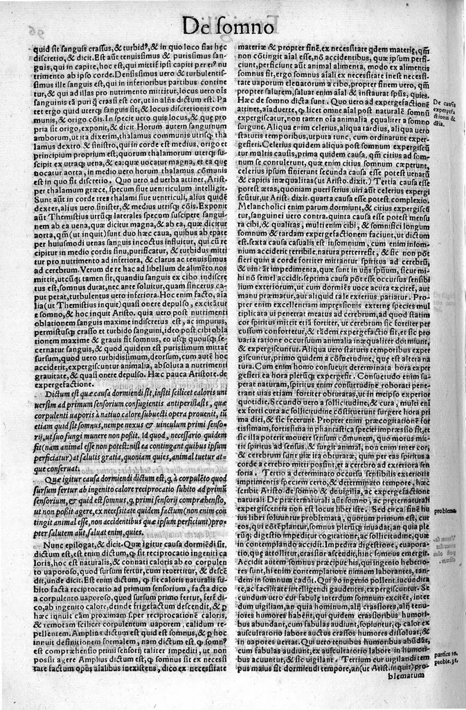 An illustration from Parva naturalia Augustini Niphi medices philosophi Suessani, videlicet Physiognomicorum libri tres, De animalium motu lib. unus, De longitudine & brevitate vitae lib. unus, De juventute & senectute lib. unus, De respiratione lib. unus, De morte & vita lib. unus, De memoria & reminiscentia lib. unus, De somno & vigilia lib. unus, De insomniis lib. unus, De divinatione naturali, artificiosa, et de prophetia lib. unus. Omnia post primas editiones nunc primum emendatiora in lucem prodeunt, 1550, leaf 191