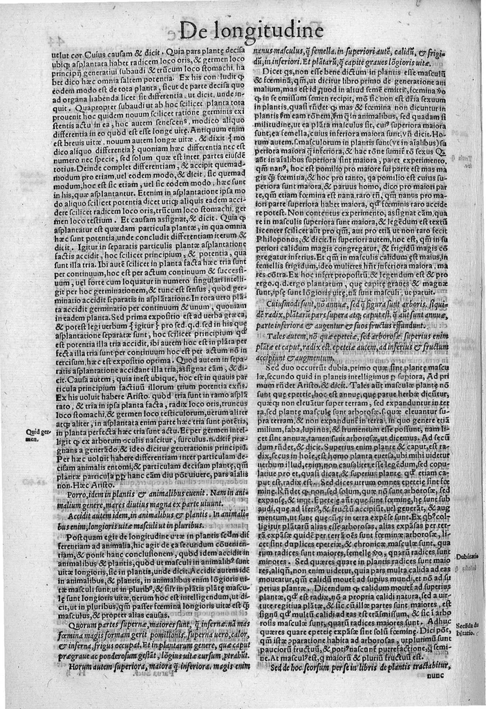 An illustration from Parva naturalia Augustini Niphi medices philosophi Suessani, videlicet Physiognomicorum libri tres, De animalium motu lib. unus, De longitudine & brevitate vitae lib. unus, De juventute & senectute lib. unus, De respiratione lib. unus, De morte & vita lib. unus, De memoria & reminiscentia lib. unus, De somno & vigilia lib. unus, De insomniis lib. unus, De divinatione naturali, artificiosa, et de prophetia lib. unus. Omnia post primas editiones nunc primum emendatiora in lucem prodeunt, 1550, leaf 87