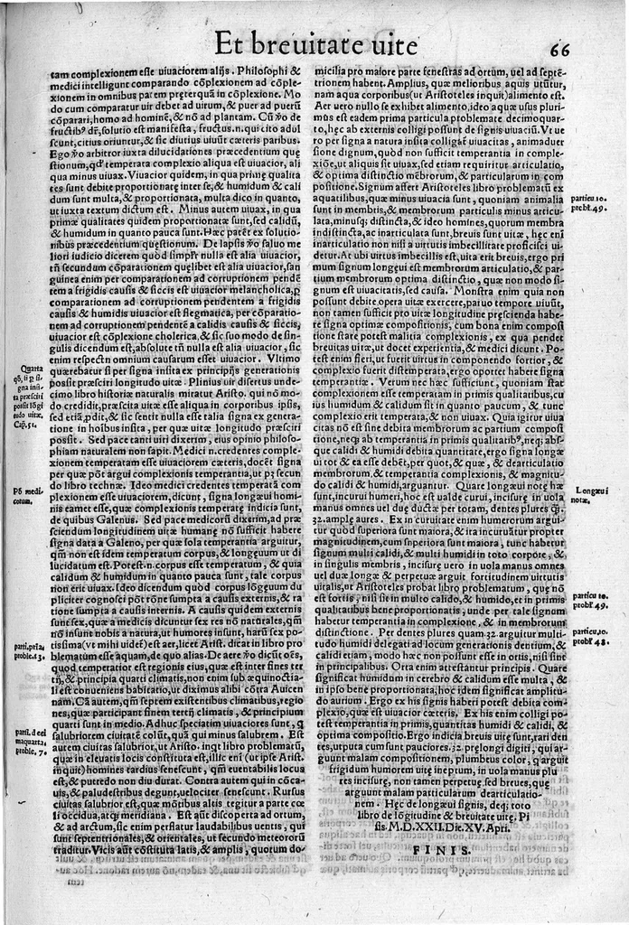 An illustration from Parva naturalia Augustini Niphi medices philosophi Suessani, videlicet Physiognomicorum libri tres, De animalium motu lib. unus, De longitudine & brevitate vitae lib. unus, De juventute & senectute lib. unus, De respiratione lib. unus, De morte & vita lib. unus, De memoria & reminiscentia lib. unus, De somno & vigilia lib. unus, De insomniis lib. unus, De divinatione naturali, artificiosa, et de prophetia lib. unus. Omnia post primas editiones nunc primum emendatiora in lucem prodeunt, 1550, leaf 90