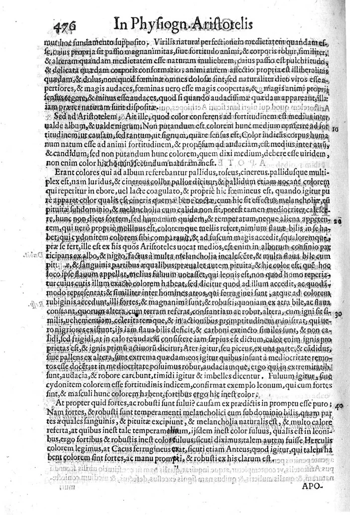 An illustration from In Physiognomica Aristotelis commentarii a Camillo Baldo, ... lucubrati. Opus ... Hieronymi Tamburini diligentia et sumptibus nunc primum in lucem editum..., 1621, leaf 491