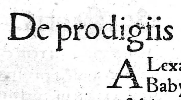 An illustration from Prodigiorum ac ostentorum chronicon, quae, praeter naturae ordinem, et in superioribus et his inferioribus mundi regionibus, ab exordio mundi usque ad haec nostra tempora acciderunt... conscriptum per Conradum Lycosthenem,..., 1557, leaf 105