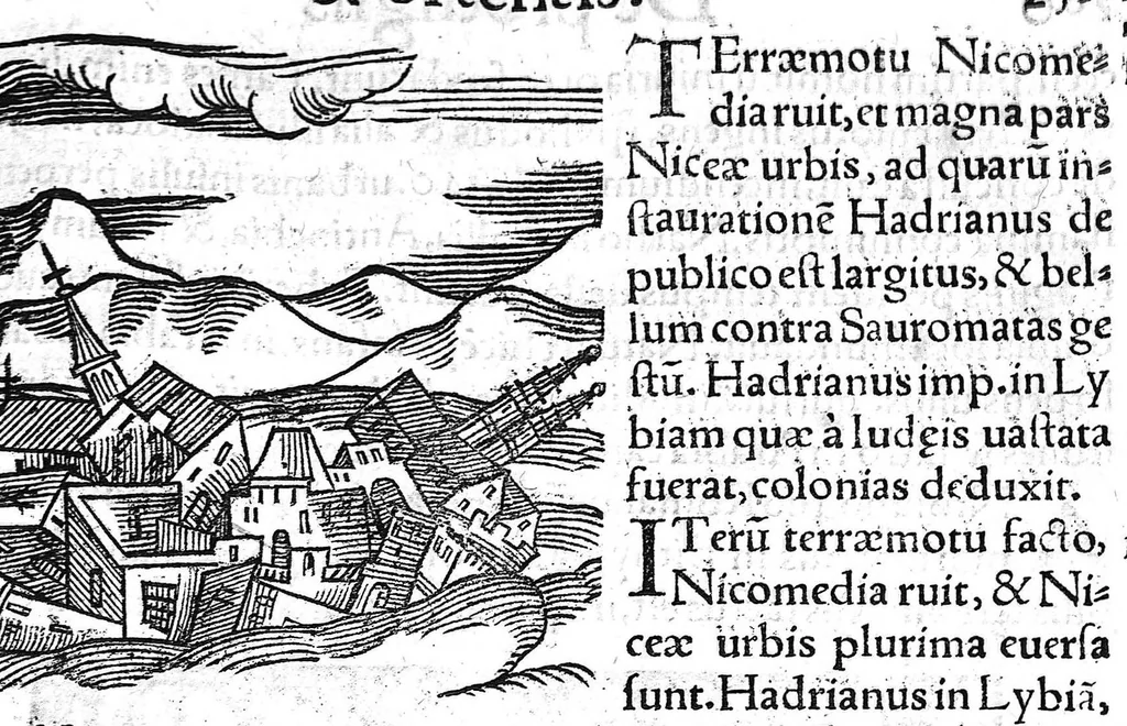 An illustration from Prodigiorum ac ostentorum chronicon, quae, praeter naturae ordinem, et in superioribus et his inferioribus mundi regionibus, ab exordio mundi usque ad haec nostra tempora acciderunt... conscriptum per Conradum Lycosthenem,..., 1557, leaf 270
