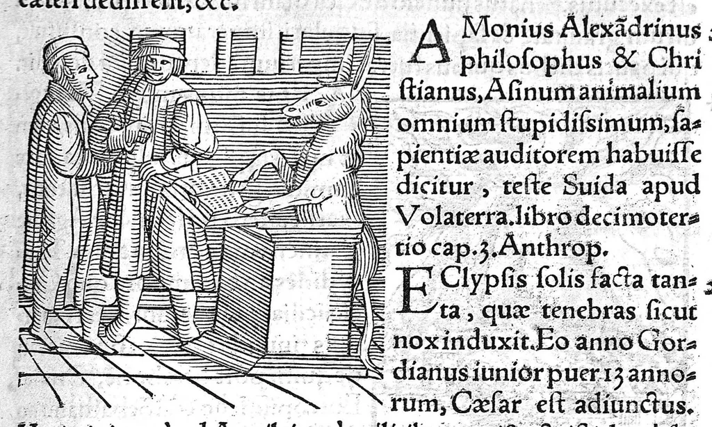 An illustration from Prodigiorum ac ostentorum chronicon, quae, praeter naturae ordinem, et in superioribus et his inferioribus mundi regionibus, ab exordio mundi usque ad haec nostra tempora acciderunt... conscriptum per Conradum Lycosthenem,..., 1557, leaf 280