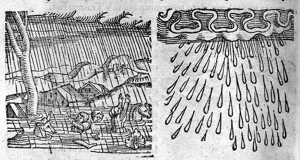 An illustration from Prodigiorum ac ostentorum chronicon, quae, praeter naturae ordinem, et in superioribus et his inferioribus mundi regionibus, ab exordio mundi usque ad haec nostra tempora acciderunt... conscriptum per Conradum Lycosthenem,..., 1557, leaf 307