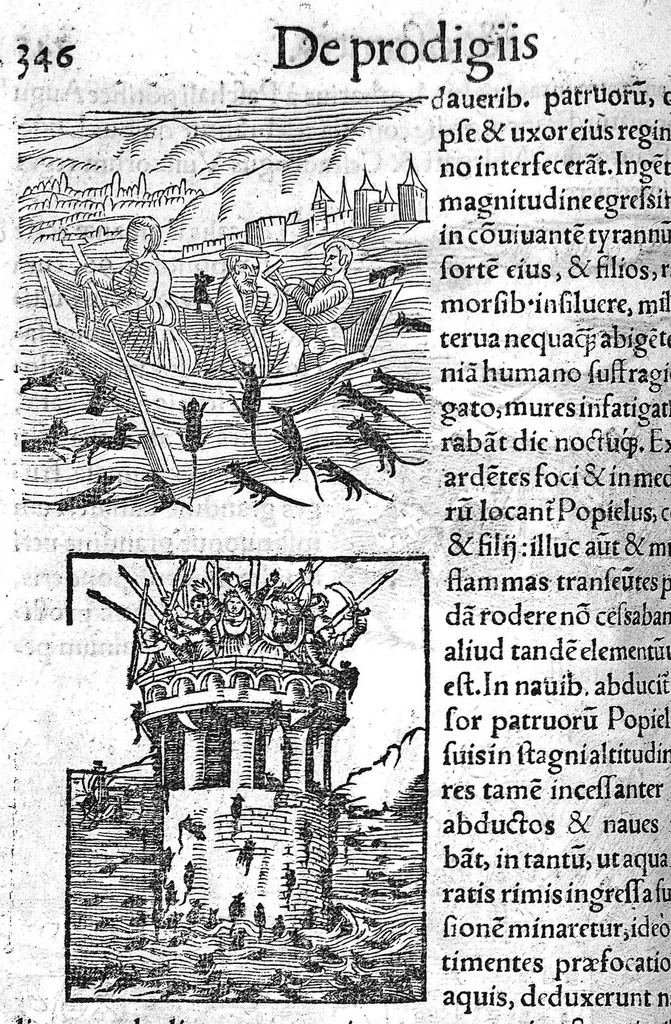 An illustration from Prodigiorum ac ostentorum chronicon, quae, praeter naturae ordinem, et in superioribus et his inferioribus mundi regionibus, ab exordio mundi usque ad haec nostra tempora acciderunt... conscriptum per Conradum Lycosthenem,..., 1557, leaf 357