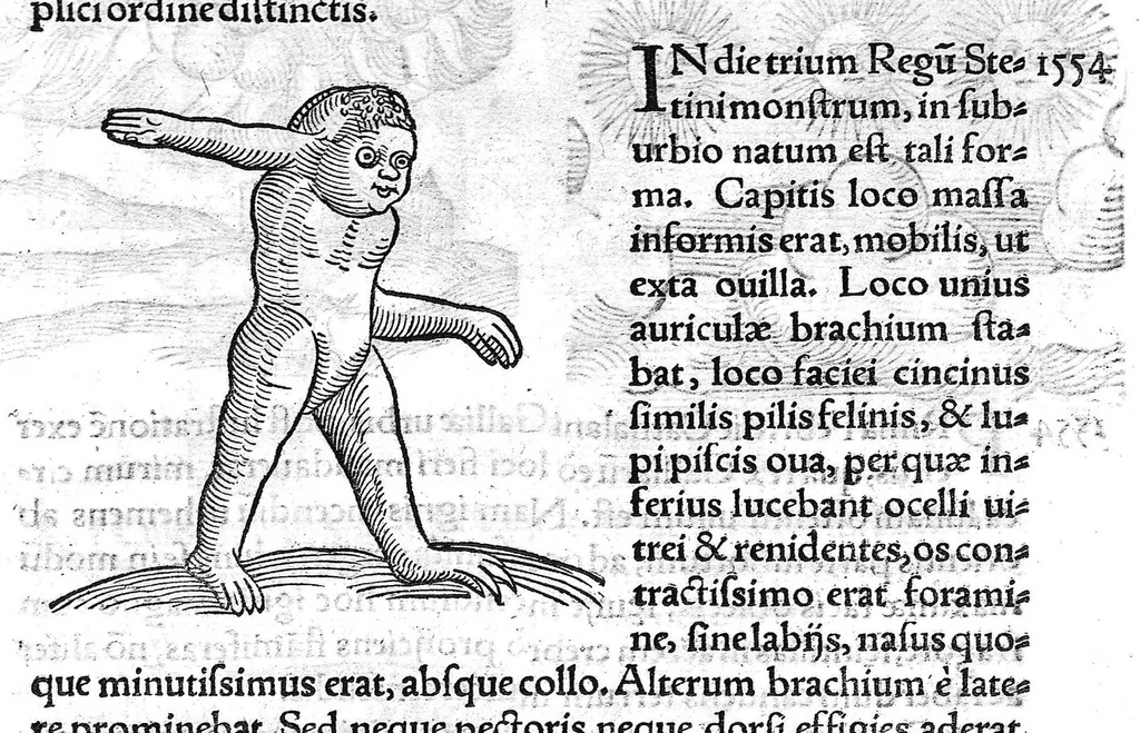 An illustration from Prodigiorum ac ostentorum chronicon, quae, praeter naturae ordinem, et in superioribus et his inferioribus mundi regionibus, ab exordio mundi usque ad haec nostra tempora acciderunt... conscriptum per Conradum Lycosthenem,..., 1557, leaf 642
