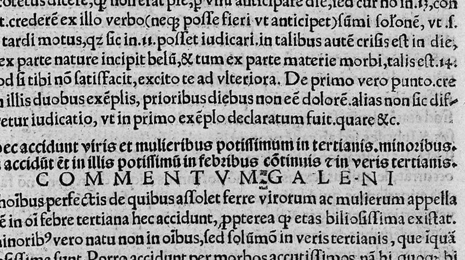 An illustration from Enrici a Cuellar (...) ad libros tres praedictionum hippocr. Commento etiam Galeni aposito, 1543, leaf 422