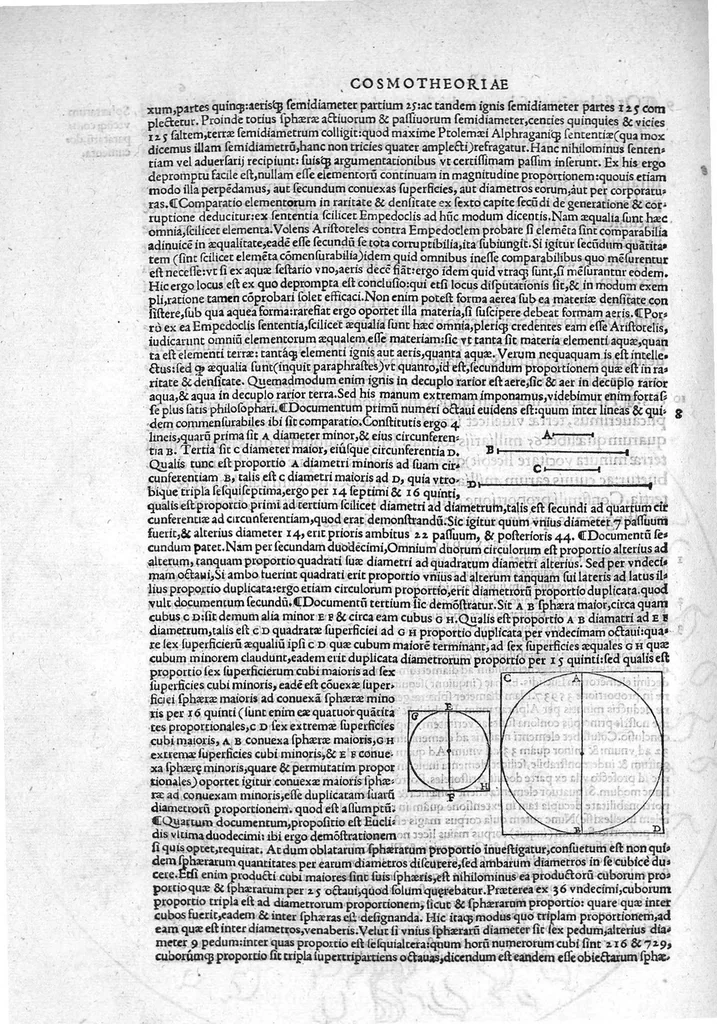 An illustration from Joannis Fernelii ambianatis Cosmotheoria, libros duos complexa : Prior, mundi totius & formam & compositionem : ejus subinde partium (quae elementa & caelestia sunt corpora) situs & magnitudines : orbium tandem motus quosvis solerter reserat. Posterior, ex motibus siderum loca & passiones disquirit : interspersis documentis haud poenitendum aditum ad astronomicas tabulas suppeditantibus. Haecque sejunctim tandem expedite praebet Planethodium. Cujusque capiti, perbrevia, demonstrationum loco, adjecta sunt scholia., 1528, leaf 23