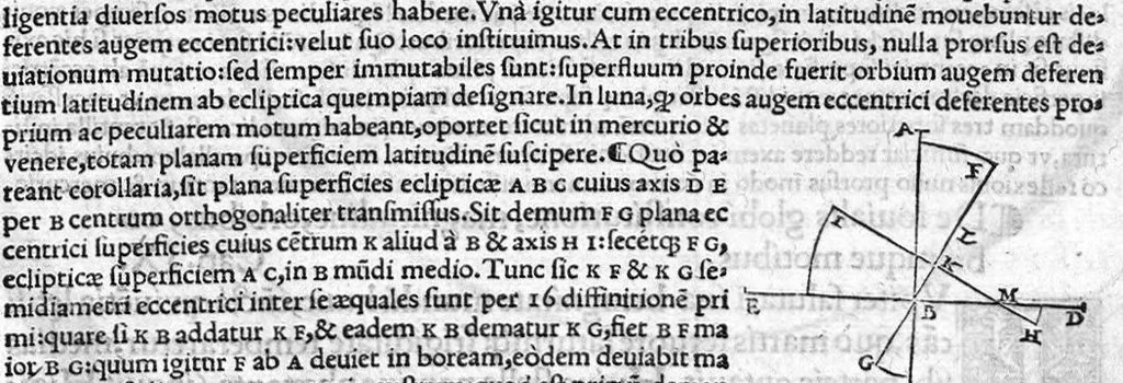 An illustration from Joannis Fernelii ambianatis Cosmotheoria, libros duos complexa : Prior, mundi totius & formam & compositionem : ejus subinde partium (quae elementa & caelestia sunt corpora) situs & magnitudines : orbium tandem motus quosvis solerter reserat. Posterior, ex motibus siderum loca & passiones disquirit : interspersis documentis haud poenitendum aditum ad astronomicas tabulas suppeditantibus. Haecque sejunctim tandem expedite praebet Planethodium. Cujusque capiti, perbrevia, demonstrationum loco, adjecta sunt scholia., 1528, leaf 56
