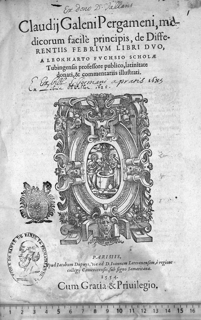 An illustration from ...De differentiis febrium libri duo, a Leonharto Fuchsio..., 1554, leaf 0
