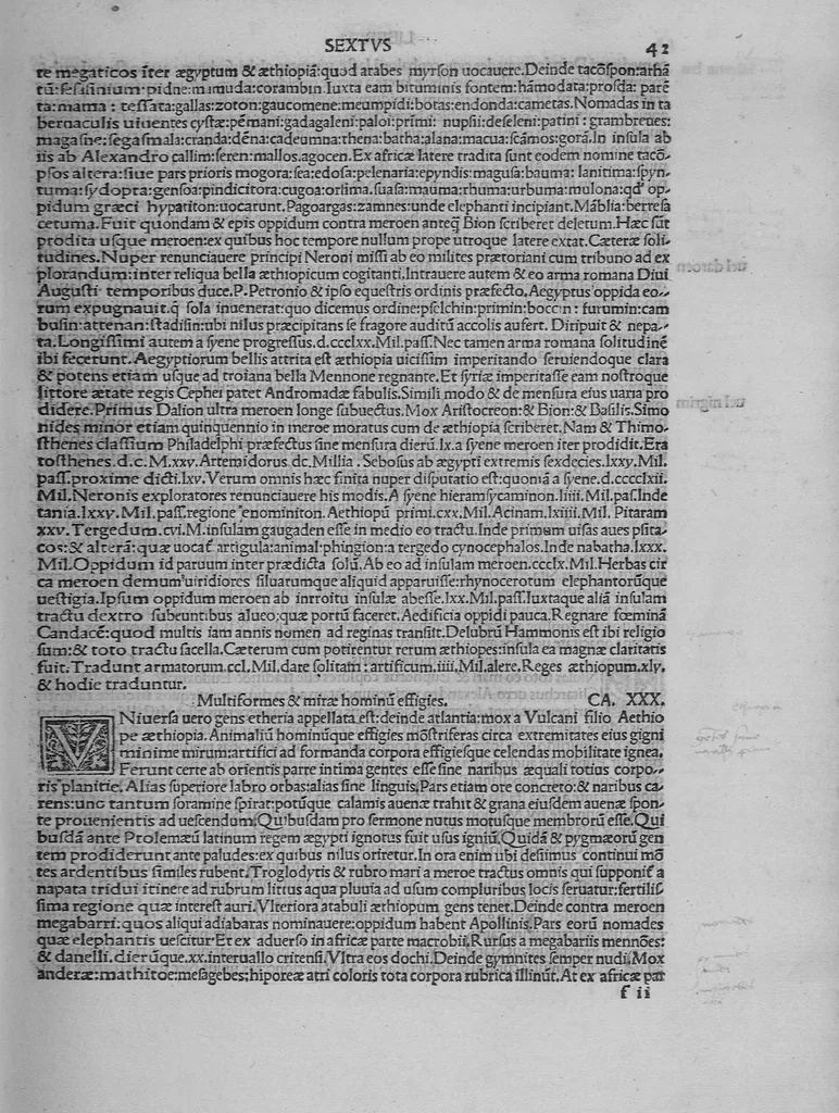 An illustration from C. Plinii Secundi historiae naturalis libri XXXVII, 1507, leaf 114