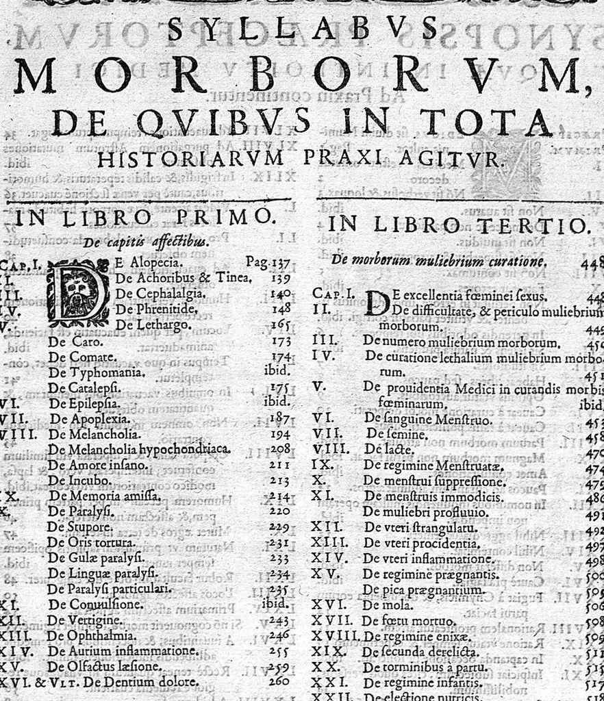An illustration from Praxis historiarum, in qua morborum omnium internorum curatio ad principum medicorum mentem explicatur…, 1643, leaf 29