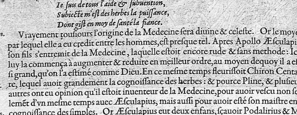 An illustration from Les Oeuvres d'Ambroise Paré,... divisées en vingt huict livres avec les figures et portraicts, tant de l'anatomie que des instruments de chirurgie, et de plusieurs monstres, reveuës et augmentées par l'autheur. Quatriesme Edition., 1585, leaf 20