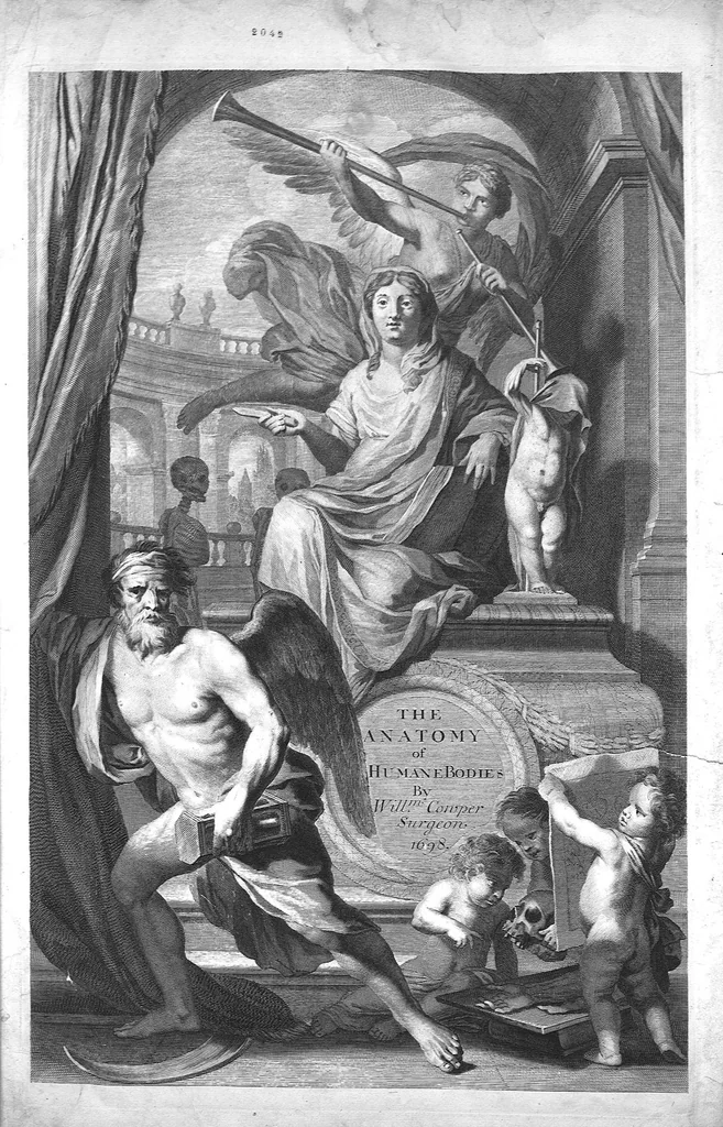 An illustration from The anatomy of human bodies,... containing many new anatomical discoveries and chirurgical observations, 1698, leaf 0