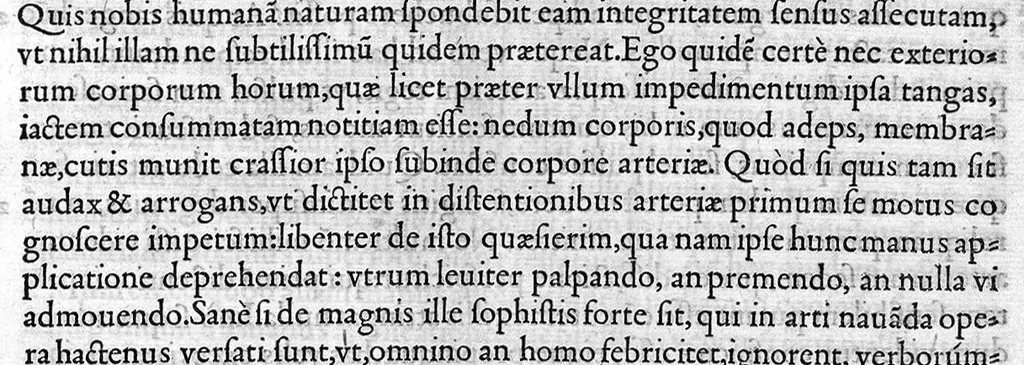 An illustration from Galeni Opera de pvlsibvs Hermanno Crvserio Campensi interprete. Quae in hoc opere continentur, proxima pagina indicabit, 1532, leaf 102
