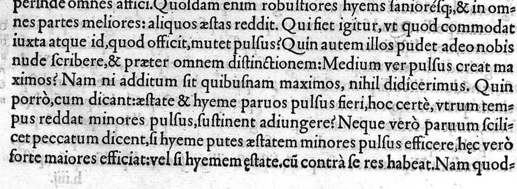An illustration from Galeni Opera de pvlsibvs Hermanno Crvserio Campensi interprete. Quae in hoc opere continentur, proxima pagina indicabit, 1532, leaf 119