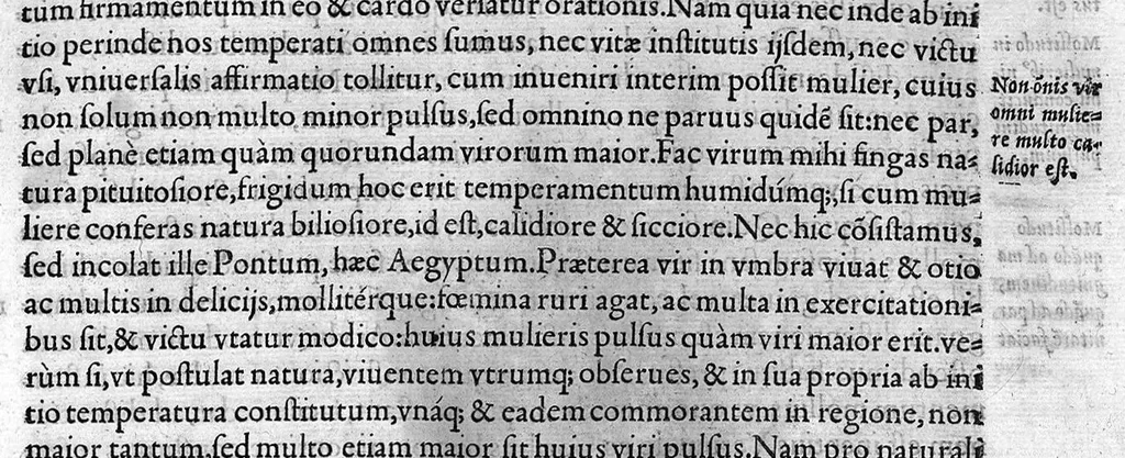 An illustration from Galeni Opera de pvlsibvs Hermanno Crvserio Campensi interprete. Quae in hoc opere continentur, proxima pagina indicabit, 1532, leaf 180