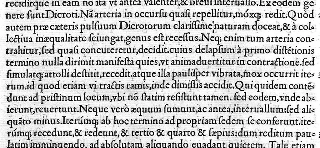 An illustration from Galeni Opera de pvlsibvs Hermanno Crvserio Campensi interprete. Quae in hoc opere continentur, proxima pagina indicabit, 1532, leaf 25