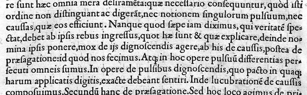 An illustration from Galeni Opera de pvlsibvs Hermanno Crvserio Campensi interprete. Quae in hoc opere continentur, proxima pagina indicabit, 1532, leaf 62