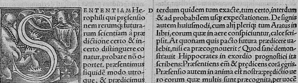 An illustration from Galeni Pergameni ... opera quae ad nos extant omnia / vol. 4- quartus tomus ea quae ab ipso de morborum ..., 1549, leaf 307
