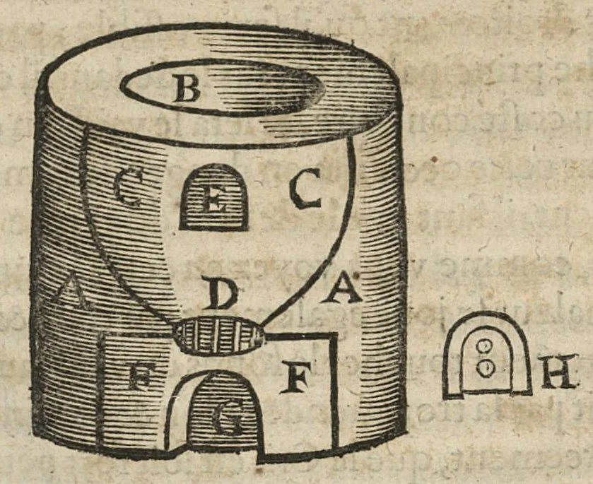 An illustration from Traité de l'eau de vie ou anatomie théorique et pratique du vin, 1646, leaf 110